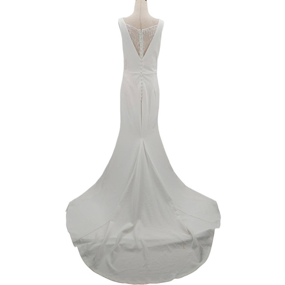LULU'S XL Extraordinary Romance White Button Back Mermaid Maxi Dress B83 *flaw - Picture 4 of 9